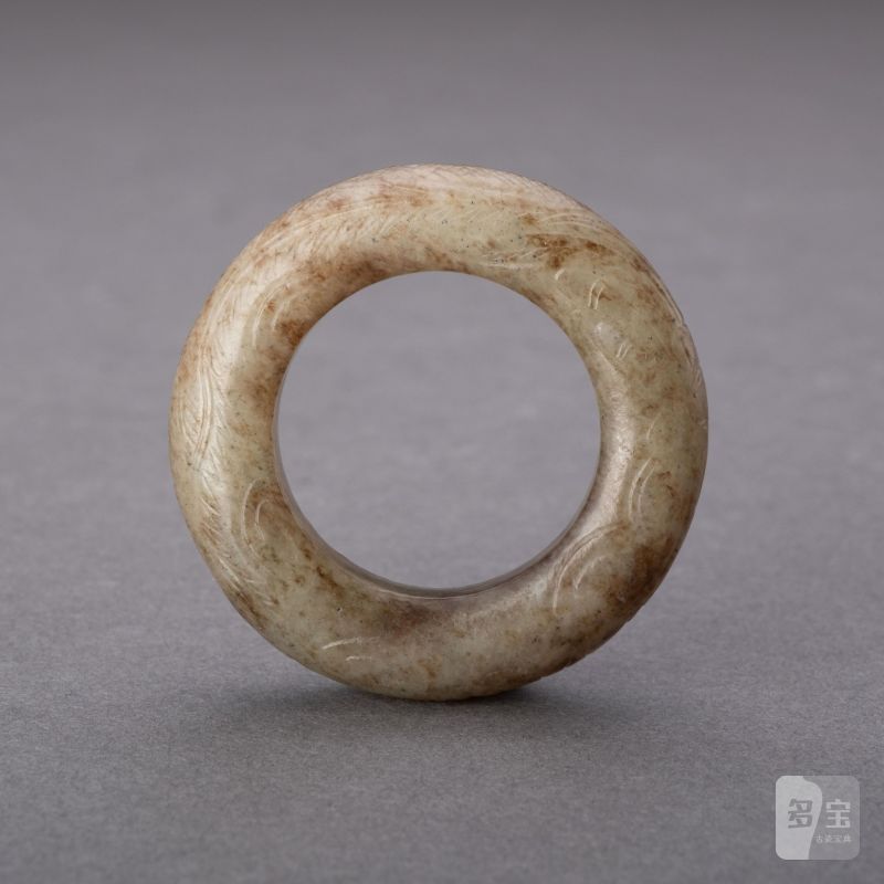    明 青玉龍頭環 - 图5